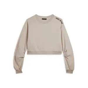 Γυναικείο cropped sweatshirt με τύπωμα στον ώμο Freddy image-0