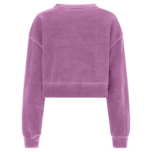 Sweatshirt court teint à froid avec logo effet craquelé femme Freddy