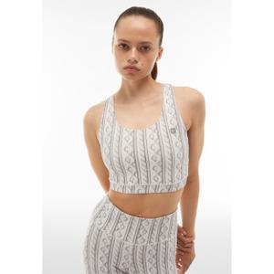 Women's knitted effect photographic print bra Freddy image-3