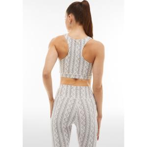 Women's knitted effect photographic print bra Freddy image-4