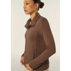 Damen Sweatshirt mit kurzem Reißverschluss und geflochtenen Details an den Seiten Freddy image-5