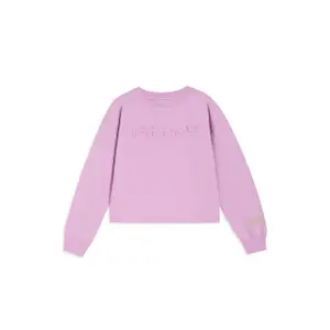 Cropped round-neck sweatshirt with embossed logo for girls Freddy image-0