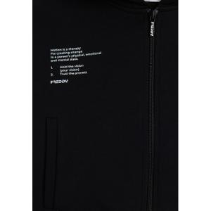 Hooded sweatshirt with zip and small children's print Freddy image-2