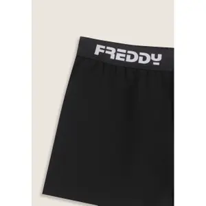 Calças curtas extensíveis com elástico jacquard em algodão para rapariga Freddy image-2
