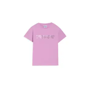 Regular fit T-shirt with girl logo Freddy image-0