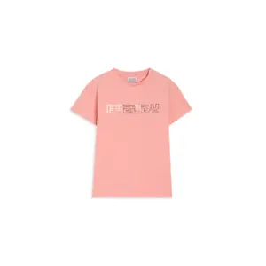 Regular fit T-shirt with girl logo Freddy image-0
