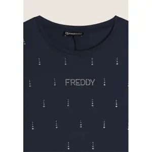 Damen T-Shirt Kleid mit glitzerndem Modaljersey Freddy image-6