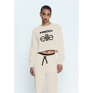 Sweatshirt crop Damen Freddy Comfort Fit Elite image-3