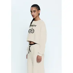 Sweatshirt crop Damen Freddy Comfort Fit Elite image-5