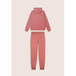 Damski dres z różowego dresowego materiału bawełnianego z zamkiem błyskawicznym i kapturem Freddy image-1