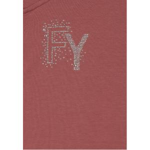 Damski dres z różowego dresowego materiału bawełnianego z zamkiem błyskawicznym i kapturem Freddy image-2