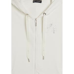 Damski dres z różowego dresowego materiału bawełnianego z zamkiem błyskawicznym i kapturem Freddy image-2