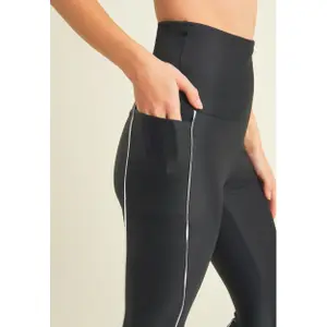 Legginsy 7/8 z kontrastowymi lamówkami damskie Freddy image-4