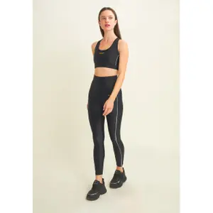 Legginsy 7/8 z kontrastowymi lamówkami damskie Freddy image-6