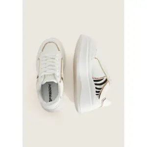 Sneaker aus Synthetikleder mit Glitzer und tierischen Details für Damen Freddy image-2