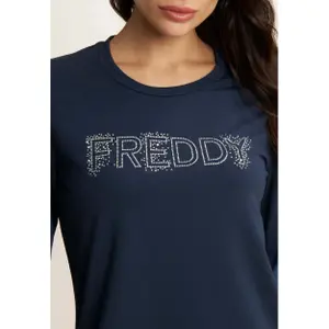 Sweatshirt com logo em terry francês para mulher Freddy image-6