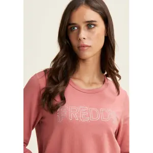 Sweatshirt mit Logo aus French-Terry für Damen Freddy image-6
