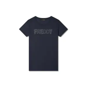 Női pamut póló logóval Freddy College Luxe image-0