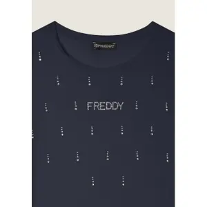 Női pamut póló Freddy College Luxe image-2