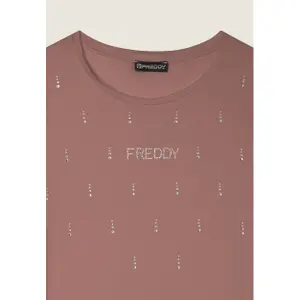 Női pamut póló Freddy College Luxe image-2