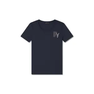 Damen T-Shirt mit Brustlogo aus Jersey Freddy College Luxe image-0