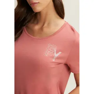 Damen T-Shirt mit Brustlogo aus Jersey Freddy College Luxe image-6
