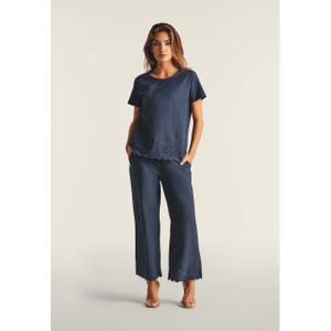 T-shirt com bordado inglês para mulher Freddy image-3