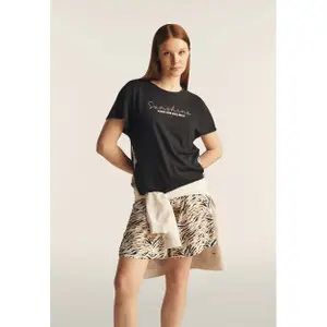 Damen T-Shirt aus Baumwolljersey Freddy Kimono image-4