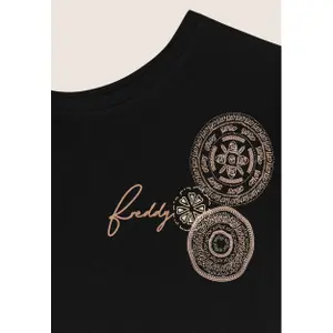 Mandala mintás női póló Freddy Supima image-2