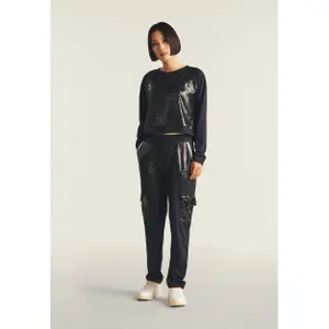 Korte sweatshirt van French Terry voor dames Freddy Modal image-3