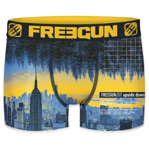 Children's landscape printed recycled polyester boxer shorts Freegun (x4) image-1