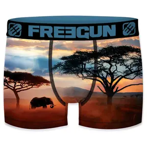 Boxer en polyester recyclé imprimé paysage de voyage Freegun (x4) image-3