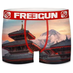 Boxer en polyester recyclé imprimé paysage Freegun (x3) image-3