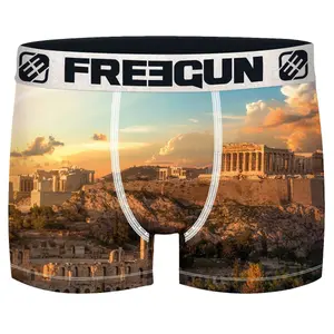 Boxer en polyester recyclé imprimé paysage Freegun (x4) image-3