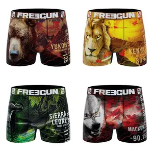 Children's recycled polyester boxer shorts Freegun Animal Savage (x4) image-0