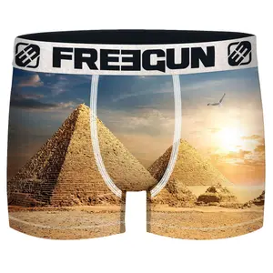 Children's landscape print boxer shorts in recycled polyester Freegun (x4) image-2