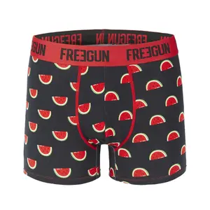 Boxer en coton imprimé bio fruits Freegun (x4) image-1