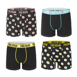 Boxer en coton imprimé bio aliment Freegun (x4) image-0