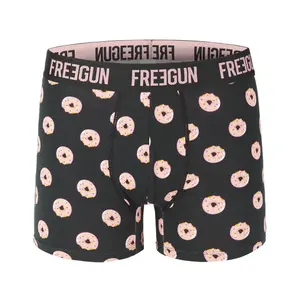Boxer en coton imprimé bio aliment Freegun (x4) image-1