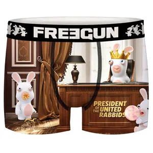 Boxer Imprimé lapins crétins au bureau Freegun image-0