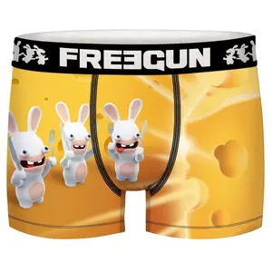 Boxer Imprimé lapins crétins fromage Freegun image-0