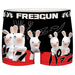 Boxer Imprimé lapins crétins en équipe Freegun image-0