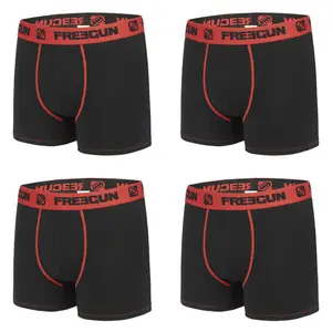 Children's cotton boxer shorts Freegun (x4) image-4