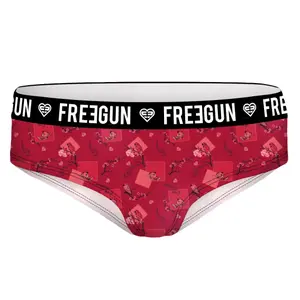 Boxer imprimé géométrique et oiseau femme Freegun image-0