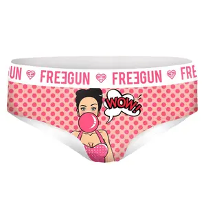 Boxer printed cartoon bul' girl Freegun image-0