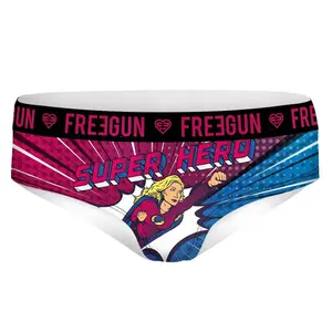 Boxer printed comic super girl Freegun image-0