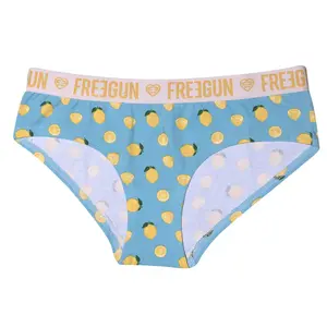 Set of 3 girls' lemon-print cotton boxer shorts Freegun image-0