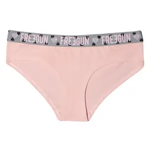 Cotton boxer shorts with thin heart-shaped waistband for girls Freegun image-0