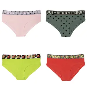 Cotton boxer shorts with thin girl's waistband Freegun (x4) image-1