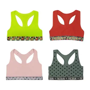 Girl's cotton belt bra Freegun (x4) image-0